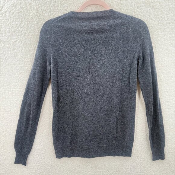 J.Crew Long sleeve Gray Crew Neck Dog Sweater Cashmere blend Size S - Picture 2 of 9